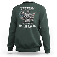 Personalized Veteran Flag Sweatshirt Custom Name U.S. Army