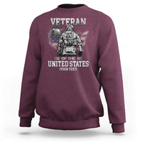 Personalized Veteran Flag Sweatshirt Custom Name U.S. Army