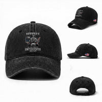 Personalized Veteran Flag Washed Cotton Baseball Cap Custom Name U.S. Army