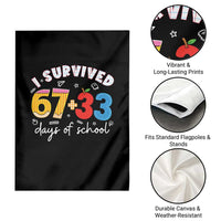 I Survived 67 33 Days Of School Garden Flag Funny Six Seven Meme Boys Kids 100th Day