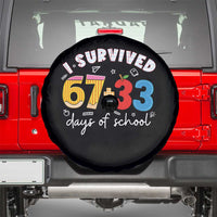 I Survived 67 33 Days Of School Spare Tire Cover Funny Six Seven Meme Boys Kids 100th Day