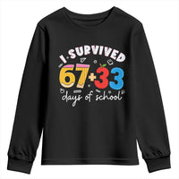 I Survived 67 33 Days Of School Youth Sweatshirt Funny Six Seven Meme Boys Kids 100th Day