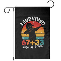 I Survived 67 33 Days Of School Garden Flag Funny Six Seven Meme Math Teacher Kids 100th Day