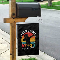 I Survived 67 33 Days Of School Garden Flag Funny Six Seven Meme Math Teacher Kids 100th Day