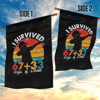 I Survived 67 33 Days Of School Garden Flag Funny Six Seven Meme Math Teacher Kids 100th Day
