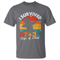 I Survived 67 33 Days Of School T Shirt Funny Six Seven Meme Math Teacher Kids 100th Day