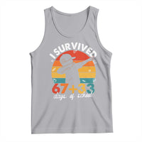 I Survived 67 33 Days Of School Tank Top Funny Six Seven Meme Math Teacher Kids 100th Day