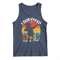 I Survived 67 33 Days Of School Tank Top Funny Six Seven Meme Math Teacher Kids 100th Day