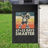100 Days Smarter Garden Flag Funny 67 33 Six Seven Math Teacher Kids 100th Day