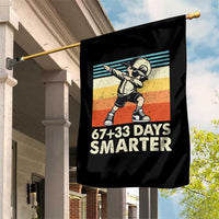 100 Days Smarter Garden Flag Funny 67 33 Six Seven Math Teacher Kids 100th Day