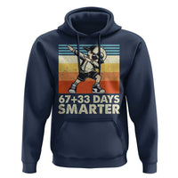 100 Days Smarter Hoodie Funny 67 33 Six Seven Math Teacher Kids 100th Day