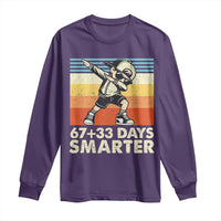 100 Days Smarter Long Sleeve Shirt Funny 67 33 Six Seven Math Teacher Kids 100th Day