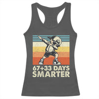 100 Days Smarter Racerback Tank Top Funny 67 33 Six Seven Math Teacher Kids 100th Day