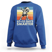 100 Days Smarter Sweatshirt Funny 67 33 Six Seven Math Teacher Kids 100th Day