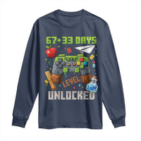 67 33 100 Days Level Unlocked Long Sleeve Shirt Gaming 100th Day of School Boys Kid