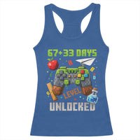 67 33 100 Days Level Unlocked Racerback Tank Top Gaming 100th Day of School Boys Kid