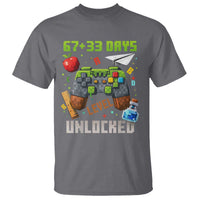 67 33 100 Days Level Unlocked T Shirt Gaming 100th Day of School Boys Kid