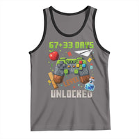 67 33 100 Days Level Unlocked Tank Top Gaming 100th Day of School Boys Kid