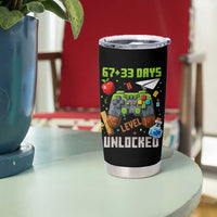 67 33 100 Days Level Unlocked Tumbler Cup Gaming 100th Day of School Boys Kid
