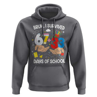 Bruh I Survived 67 33 100 Days of School Hoodie Six Seven Teachers Kids