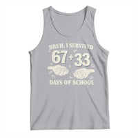 Bruh I Survived 100 Days of School Tank Top 67 33 Six Seven Hands Meme Funny Gen Alpha