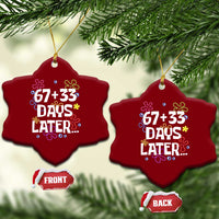 67 33 One Hundred Days Later Ceramic Ornament Funny 100th Day of School Flowers