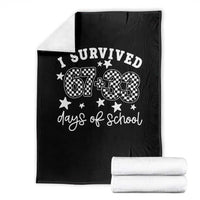 I Survived 67 33 100 Days of School Throw Blanket Funny 100th Day of School One Hundred Days