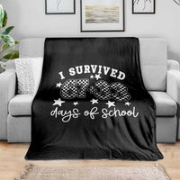 I Survived 67 33 100 Days of School Throw Blanket Funny 100th Day of School One Hundred Days