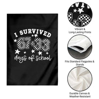 I Survived 67 33 100 Days of School Garden Flag Funny 100th Day of School One Hundred Days