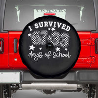 I Survived 67 33 100 Days of School Spare Tire Cover Funny 100th Day of School One Hundred Days