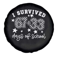 I Survived 67 33 100 Days of School Spare Tire Cover Funny 100th Day of School One Hundred Days
