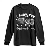 I Survived 67 33 100 Days of School Long Sleeve Shirt Funny 100th Day of School One Hundred Days