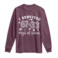 I Survived 67 33 100 Days of School Long Sleeve Shirt Funny 100th Day of School One Hundred Days