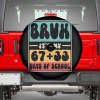 Bruh I Survived 67 33 Days of School Spare Tire Cover Retro 100th Day of School Boys Teachers Pupils