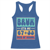 Bruh I Survived 67 33 Days of School Racerback Tank Top Retro 100th Day of School Boys Teachers Pupils