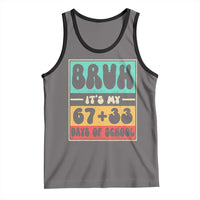 Bruh I Survived 67 33 Days of School Tank Top Retro 100th Day of School Boys Teachers Pupils