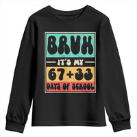 Bruh I Survived 67 33 Days of School Youth Sweatshirt Retro 100th Day of School Boys Teachers Pupils