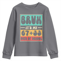 Bruh I Survived 67 33 Days of School Youth Sweatshirt Retro 100th Day of School Boys Teachers Pupils
