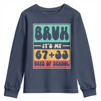 Bruh I Survived 67 33 Days of School Youth Sweatshirt Retro 100th Day of School Boys Teachers Pupils