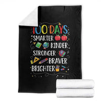 Happy 100 Days of School Throw Blanket 100th Day Kids Boys Girls Teachers Pupils