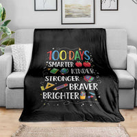 Happy 100 Days of School Throw Blanket 100th Day Kids Boys Girls Teachers Pupils