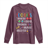 Happy 100 Days of School Long Sleeve Shirt 100th Day Kids Boys Girls Teachers Pupils