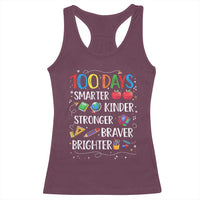 Happy 100 Days of School Racerback Tank Top 100th Day Kids Boys Girls Teachers Pupils