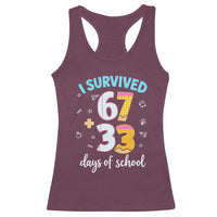 100 Days Of School 67 Funny Six Seven Meme Racerback Tank Top