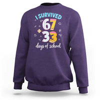 100 Days Of School 67 Funny Six Seven Meme Sweatshirt