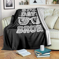 Bruh 100 Days Of School 67 Throw Blanket Funny Six Seven Meme Sunglasses