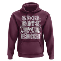 Bruh 100 Days Of School 67 Hoodie Funny Six Seven Meme Sunglasses