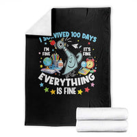 I Survived 100 Days Of School Throw Blanket Funny Pigeon 100th Day Teacher