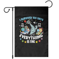 I Survived 100 Days Of School Garden Flag Funny Pigeon 100th Day Teacher