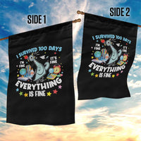 I Survived 100 Days Of School Garden Flag Funny Pigeon 100th Day Teacher